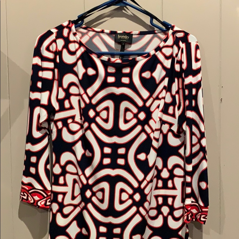 Red and blue Dress Size 2